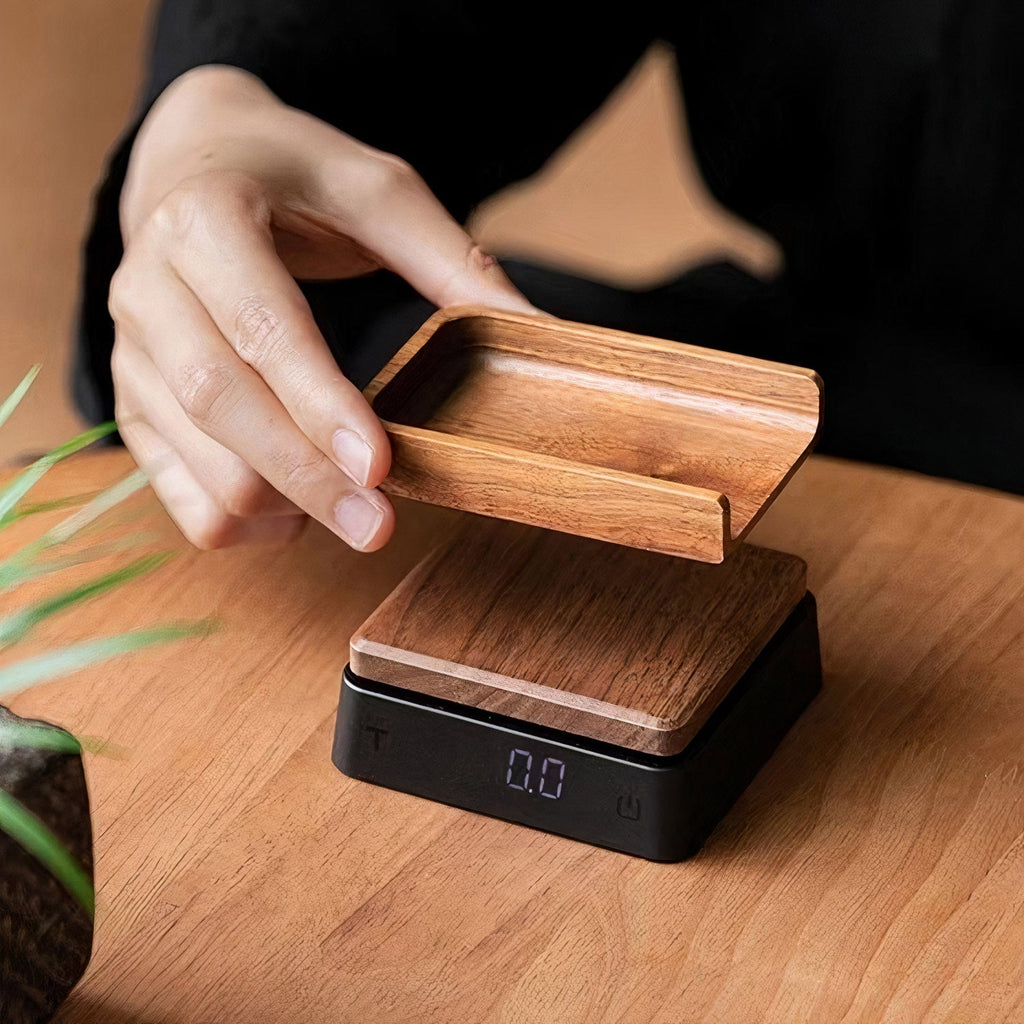 Solid Wood Electronic Scale for Tea and Coffee