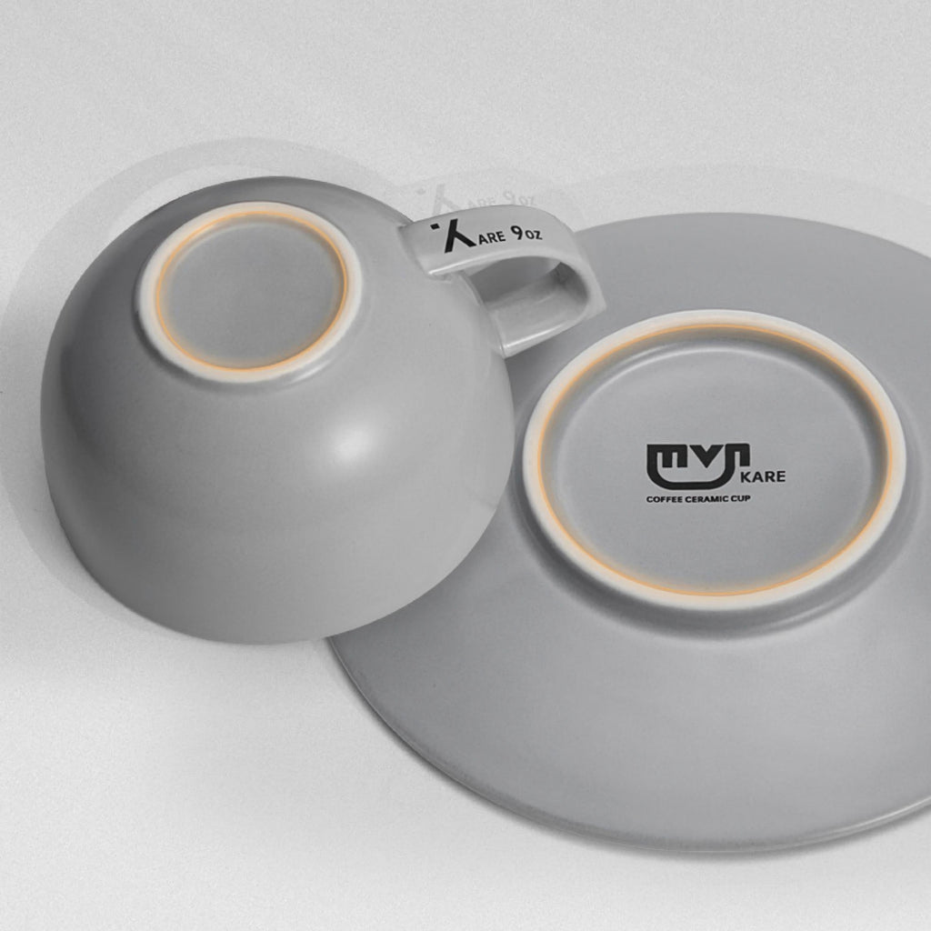 Embossed Ceramic Latte Cup 280ml