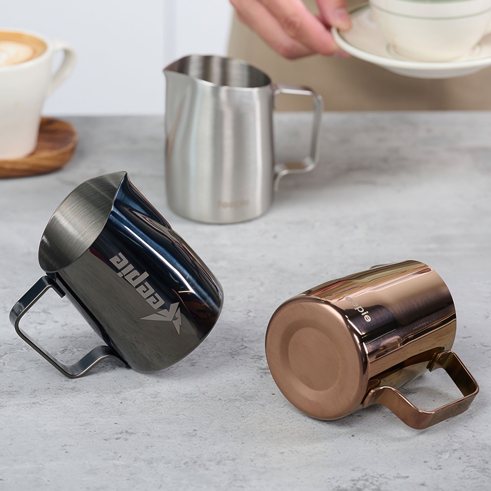 Beveled Spout Latte Art Milk Pitcher