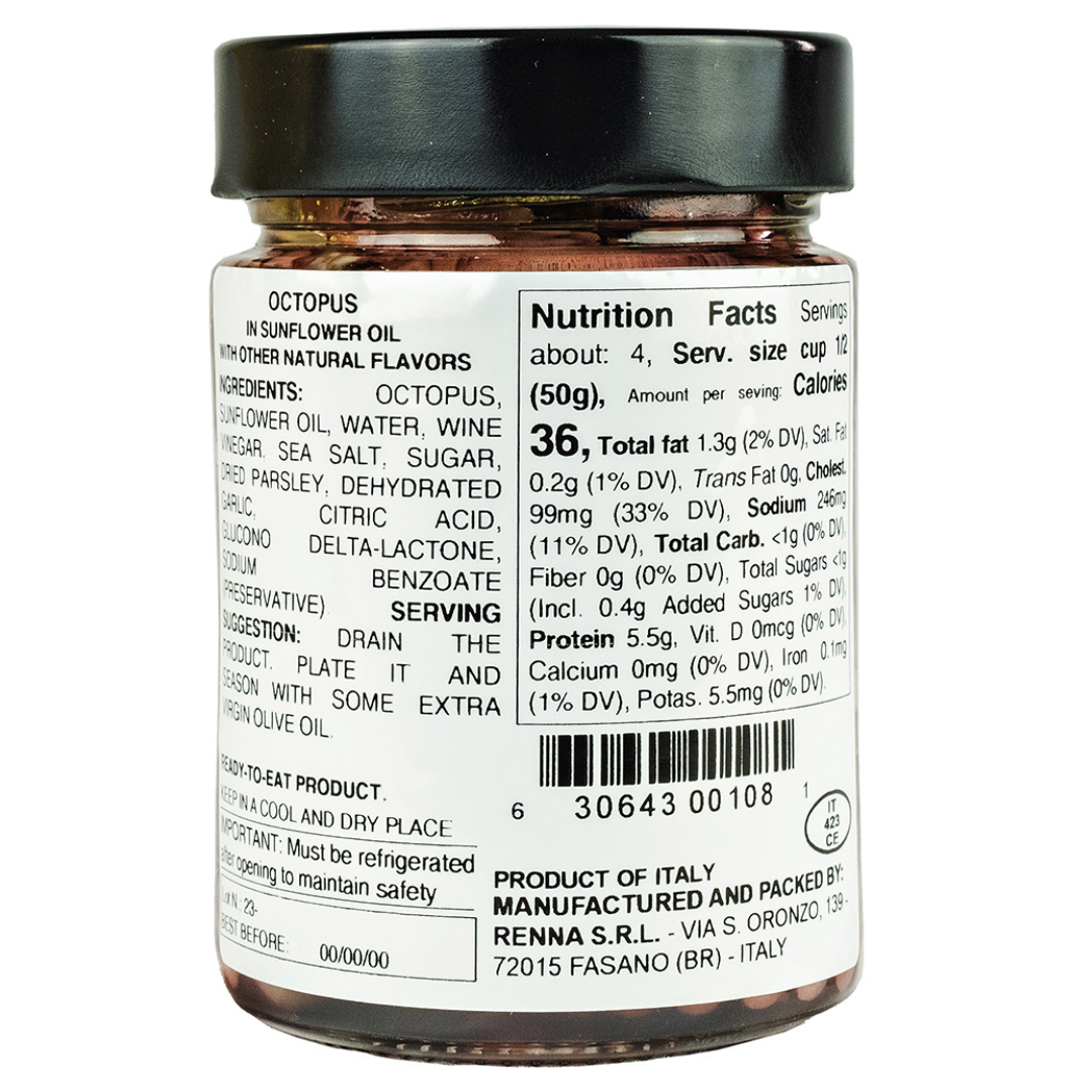 Whole Octopus Tentacles in Oil, Tender, 10.58oz