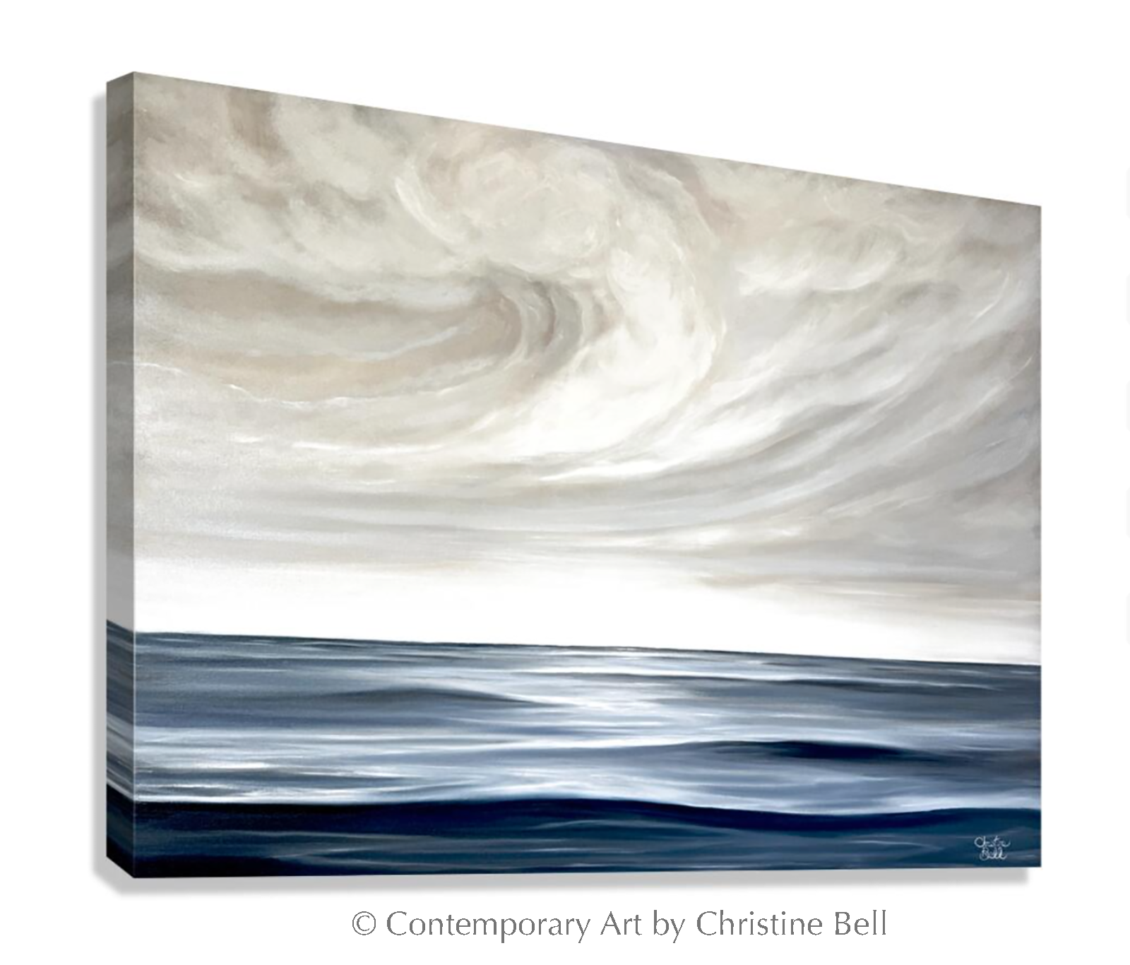 "The Calm Before the Storm" GICLÉE PRINT, Modern Coastal Ocean Seascape Beach Painting