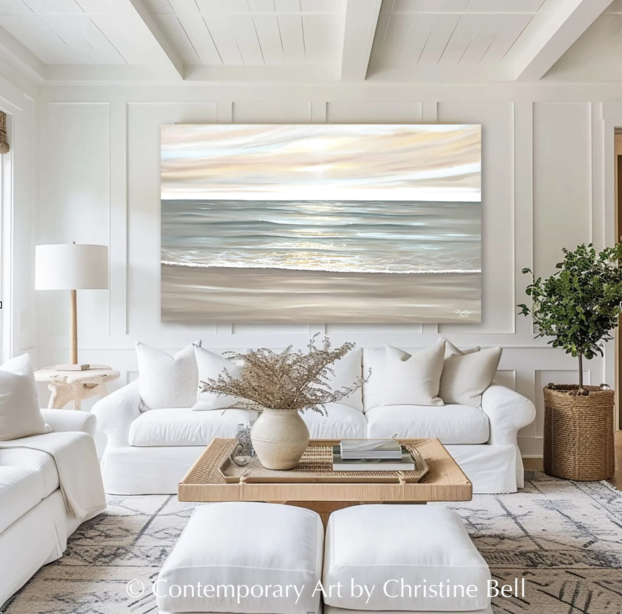 "Shimmering Sunset" GICLÉE PRINT, Coastal Art Ocean Seascape Painting