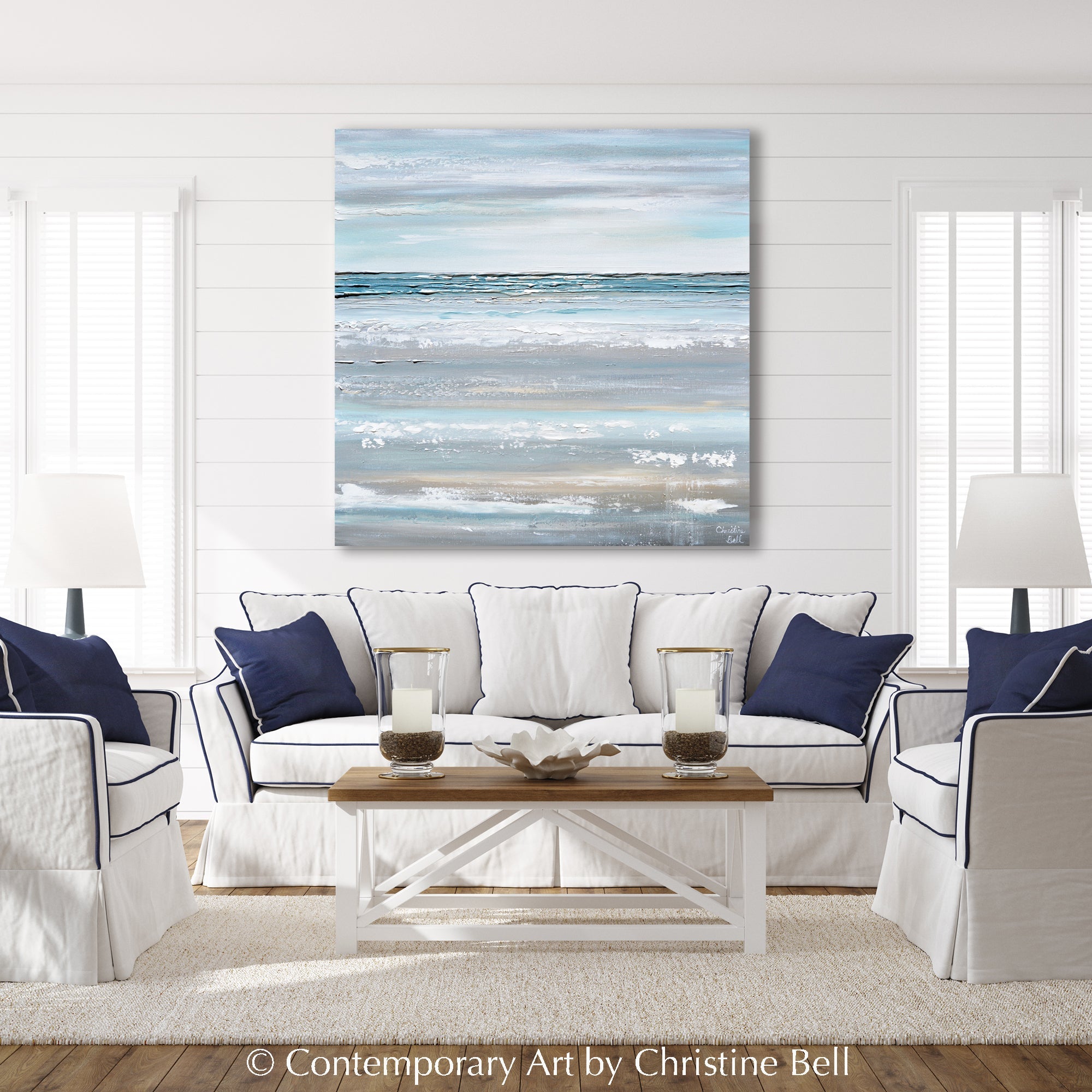 "A Breath of Fresh Air" Giclée Print Coastal Abstract Painting