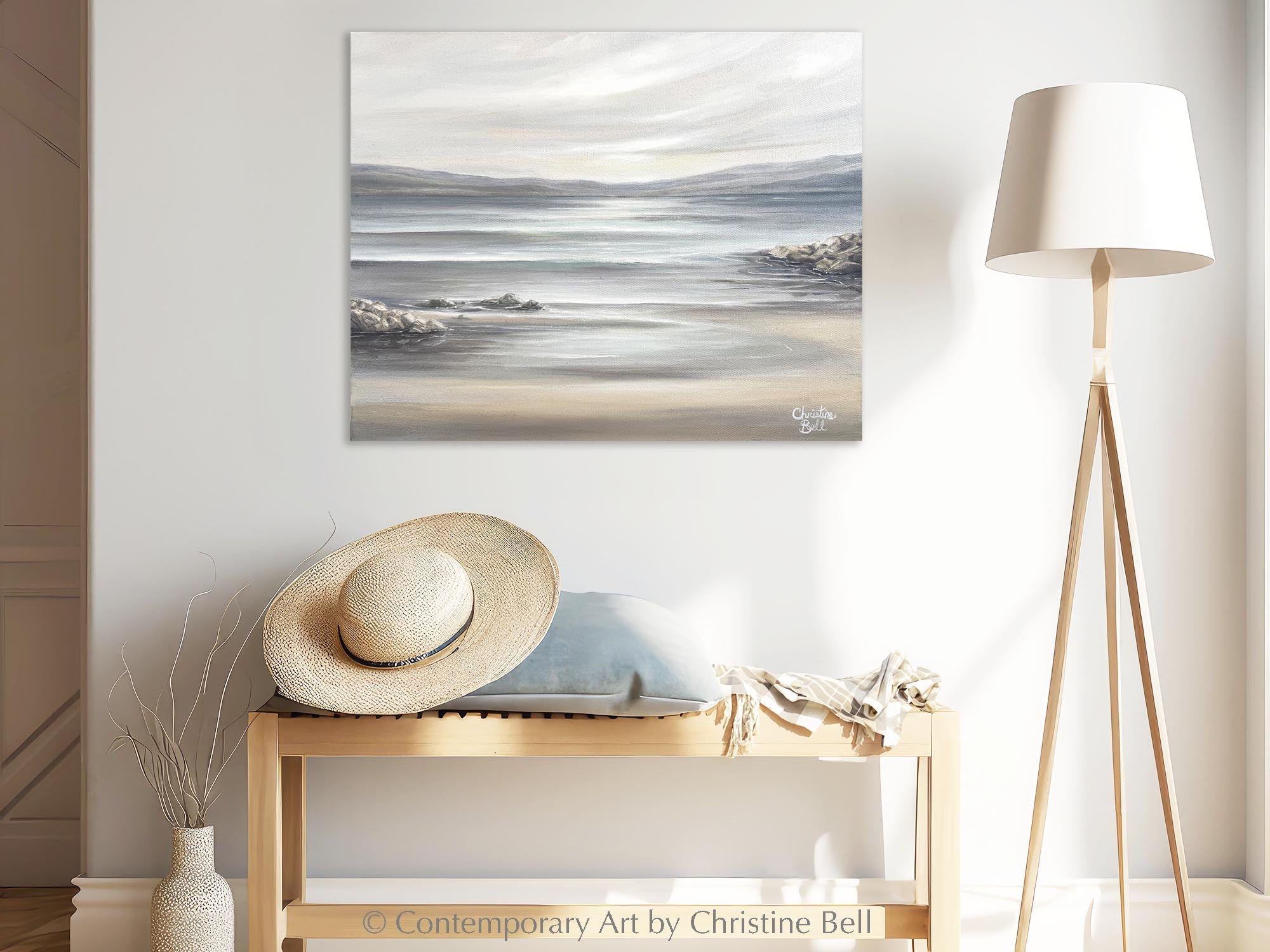"Seaside Lullaby" GICLÉE PRINT Coastal Landscape Seascape Oil Painting, Tide Pool