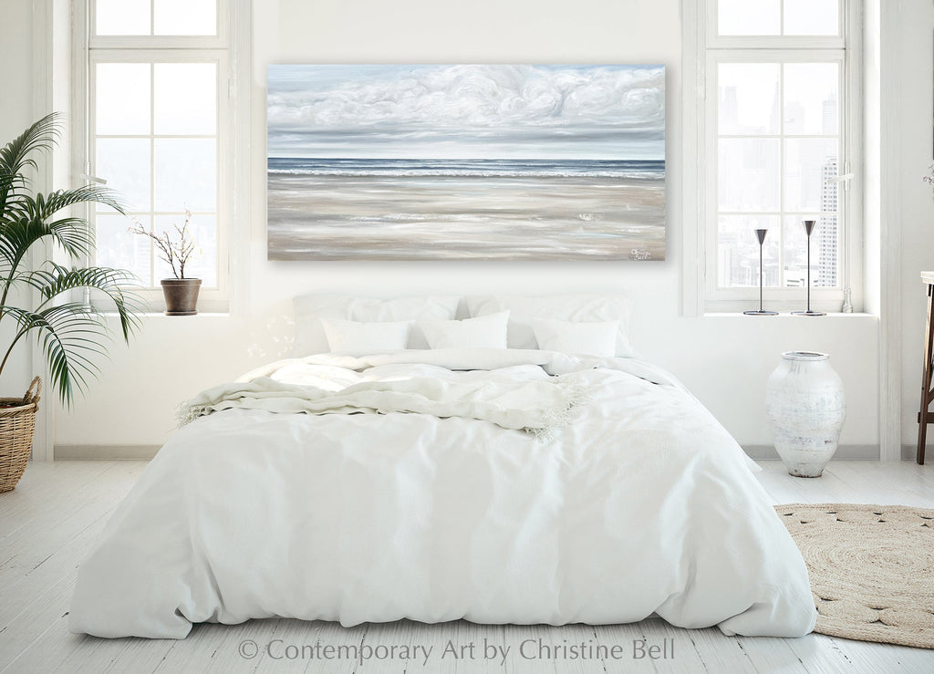 "Serene Seaside" GICLÉE PRINT, Modern Coastal Abstract Ocean Seascape Painting