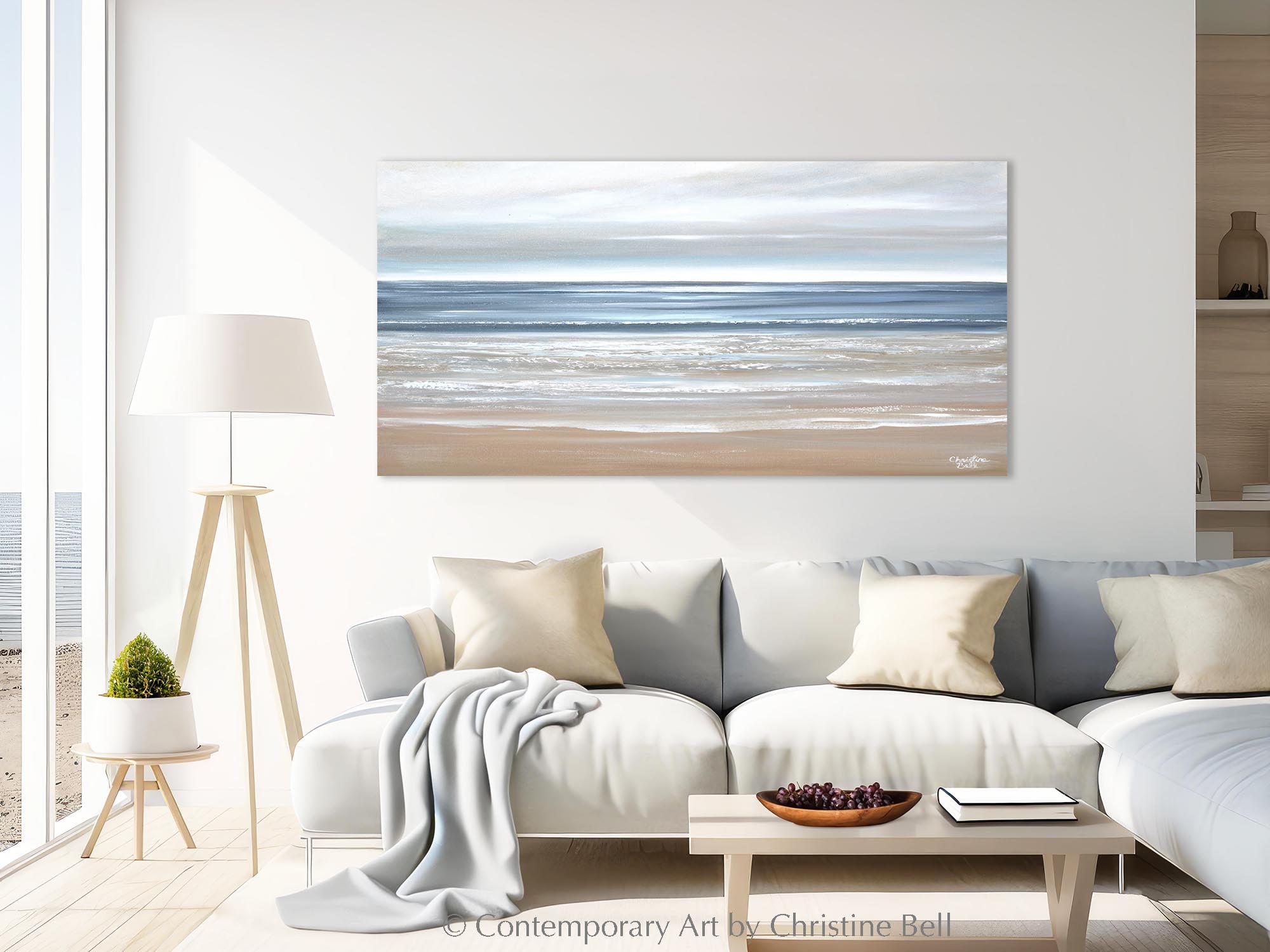 "Morning Tide II" GICLÉE PRINT, Modern Coastal Abstract Ocean Seascape Painting