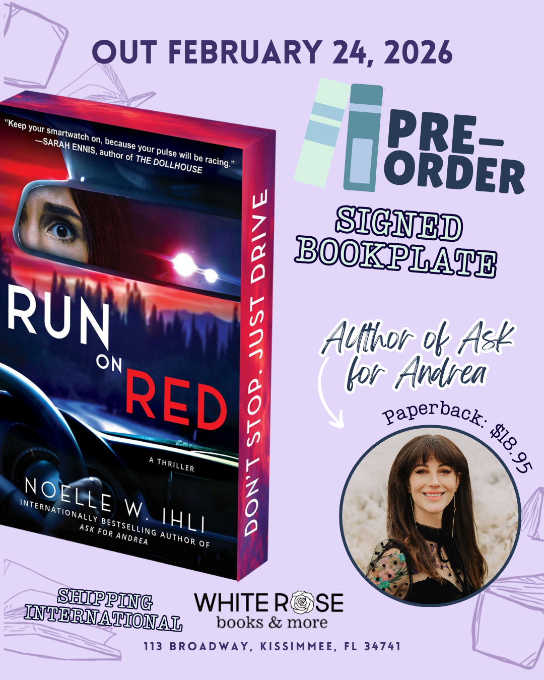 PREORDER: Run on Red: Deluxe Stenciled Edges by Noelle West Ihli (SIGNED BOOK PLATE)