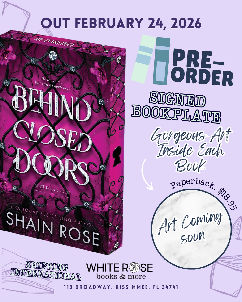 PREORDER: Behind Closed Doors: Deluxe Limited Edition (Kept In Paradise) by Shain Rose (SIGNED BOOKPLATE)