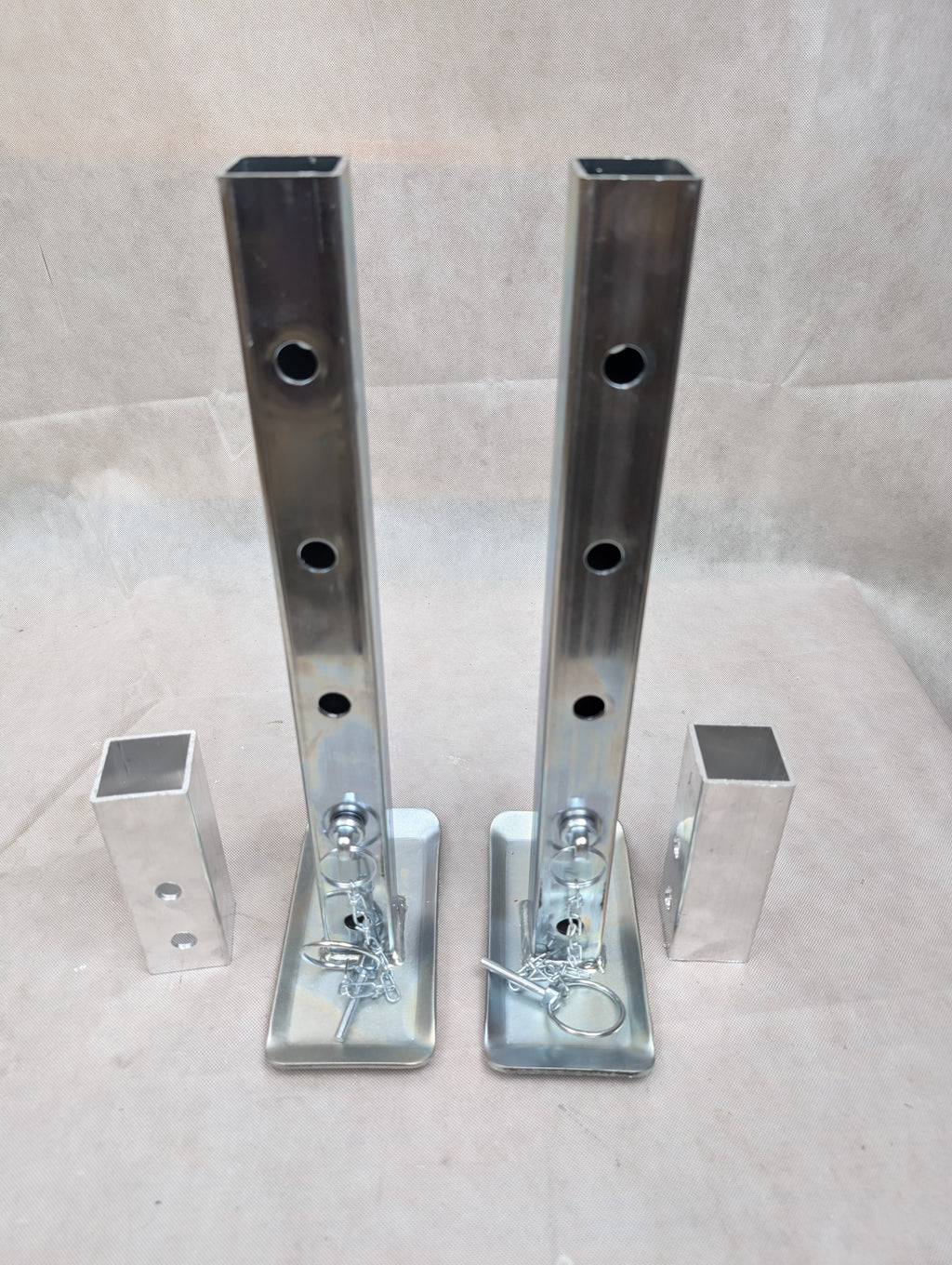 Aluminum Weld On Trailer Rear Stabilizer Jack Kit 18" tall, 2" Tube