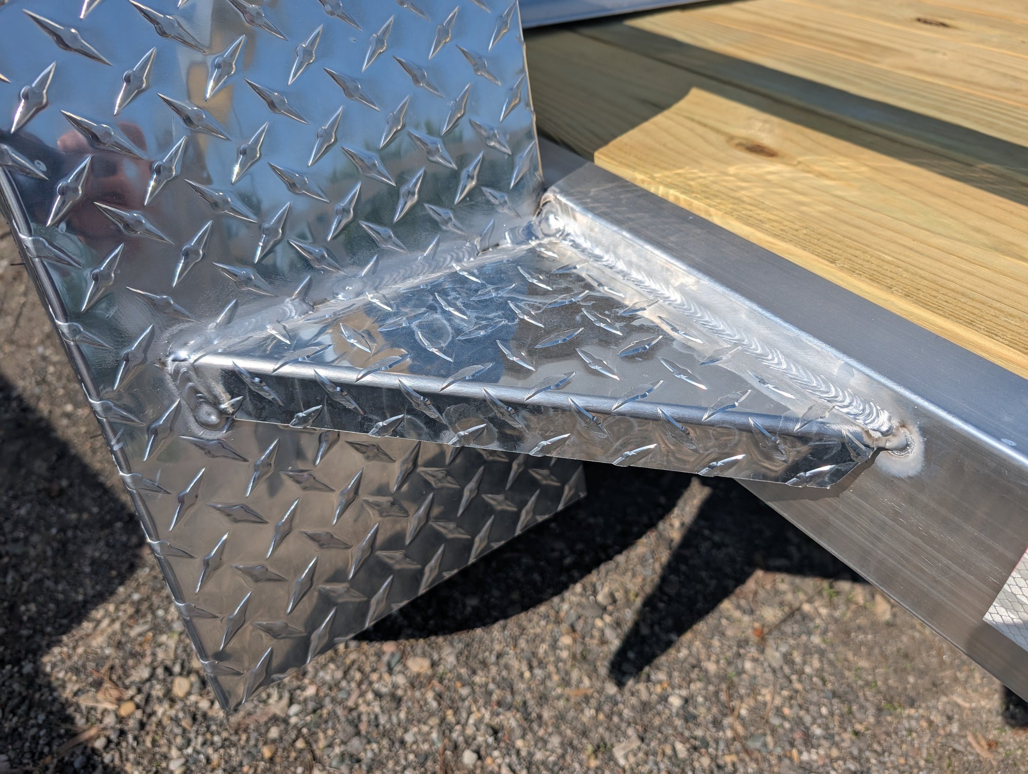 Aluminum Trailer Fender Step Plate Diamond Plate - Weld On