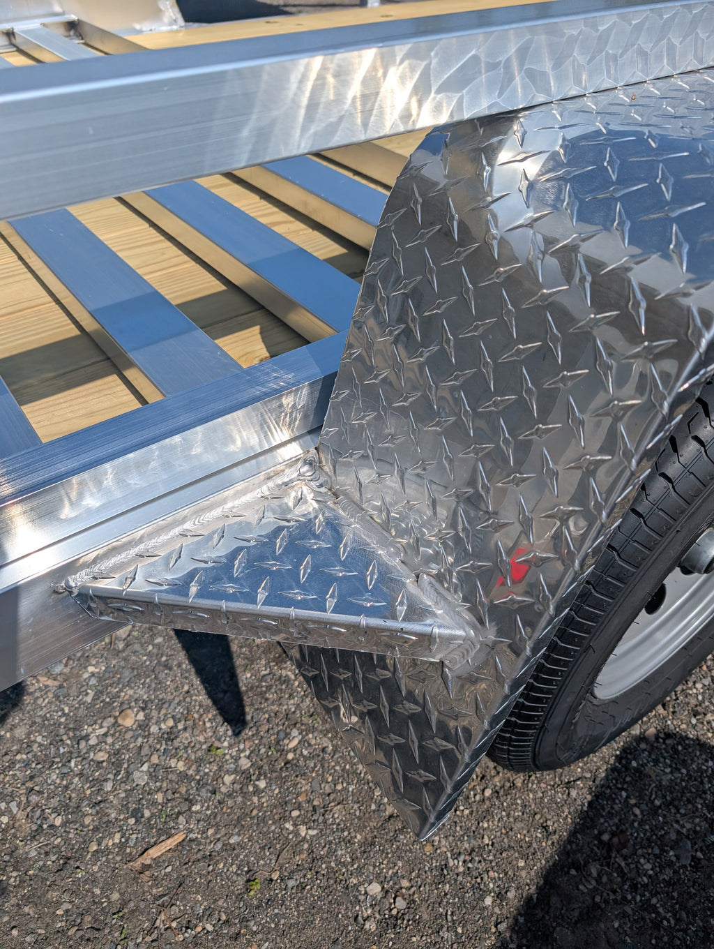 Aluminum Trailer Fender Step Plate Diamond Plate - Weld On