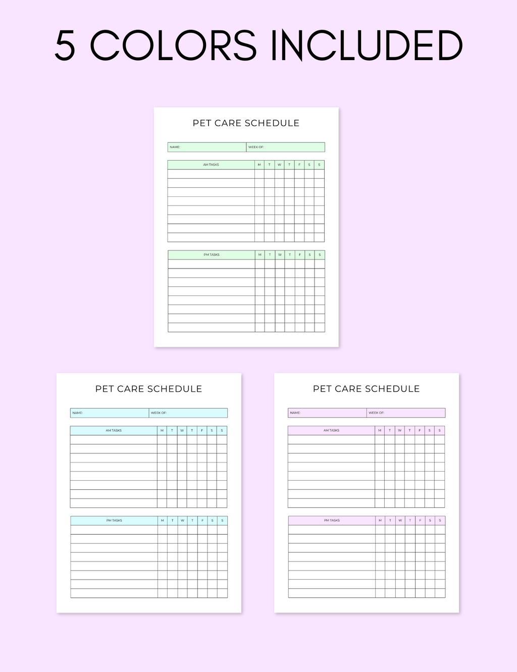Pet Care Schedule