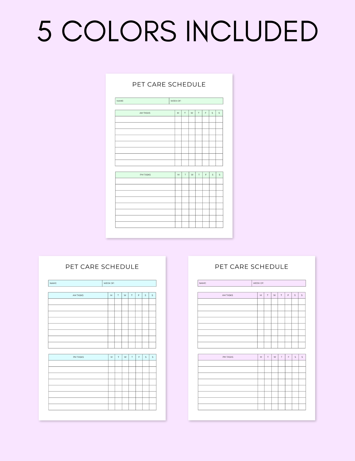 Pet Care Schedule