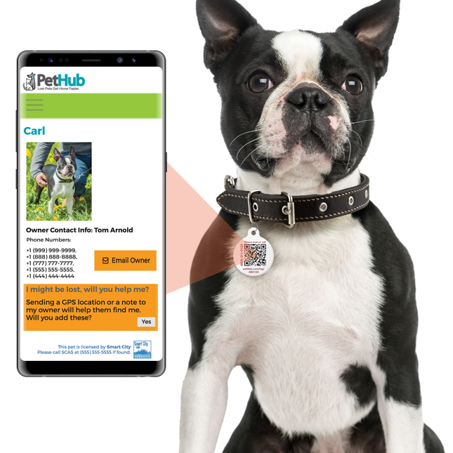 PetHub QR Pet ID Tag – Original Get Me Home Club