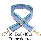 19. Teal/Blue/Purple Embroidered