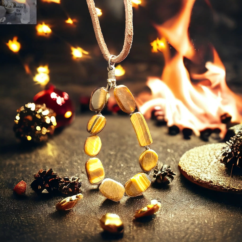 Tiger's Eye Leather Necklace