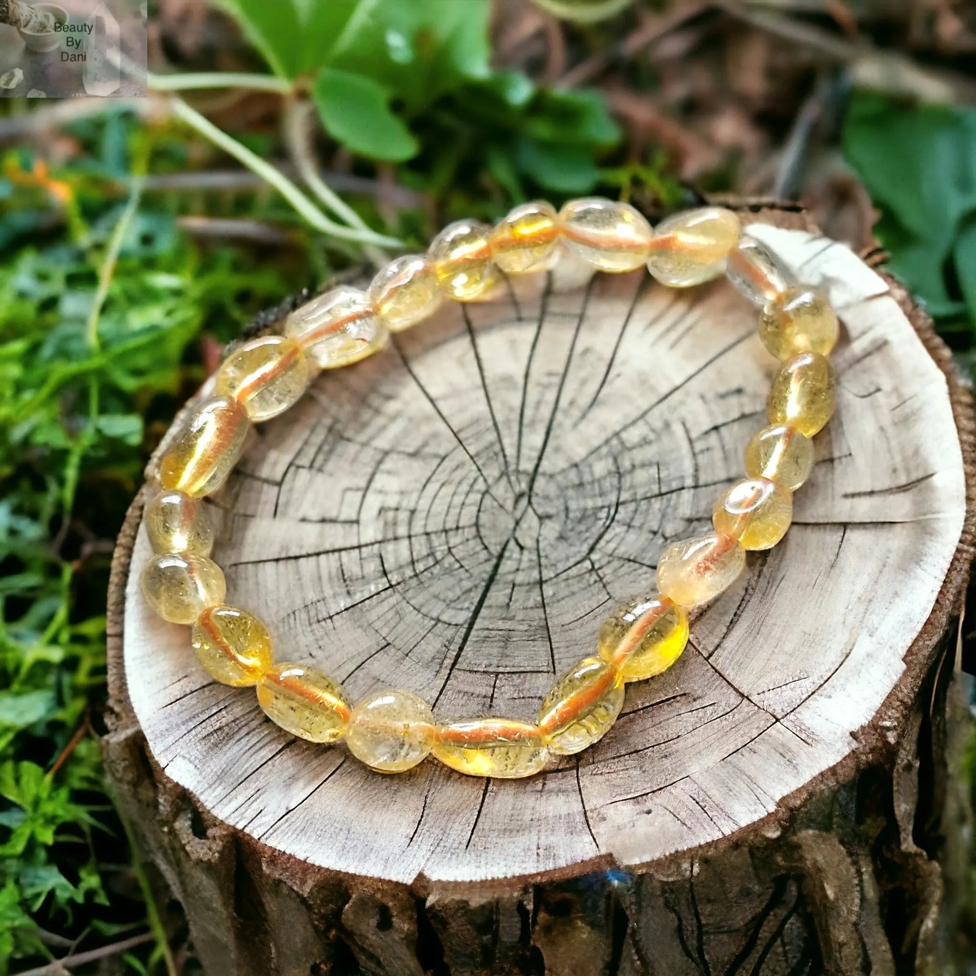 Citrine Nugget Bead Bracelet