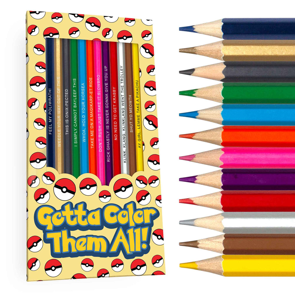 Gotta Catch Them All! Colored Pencil Set for Fans of Pokemon