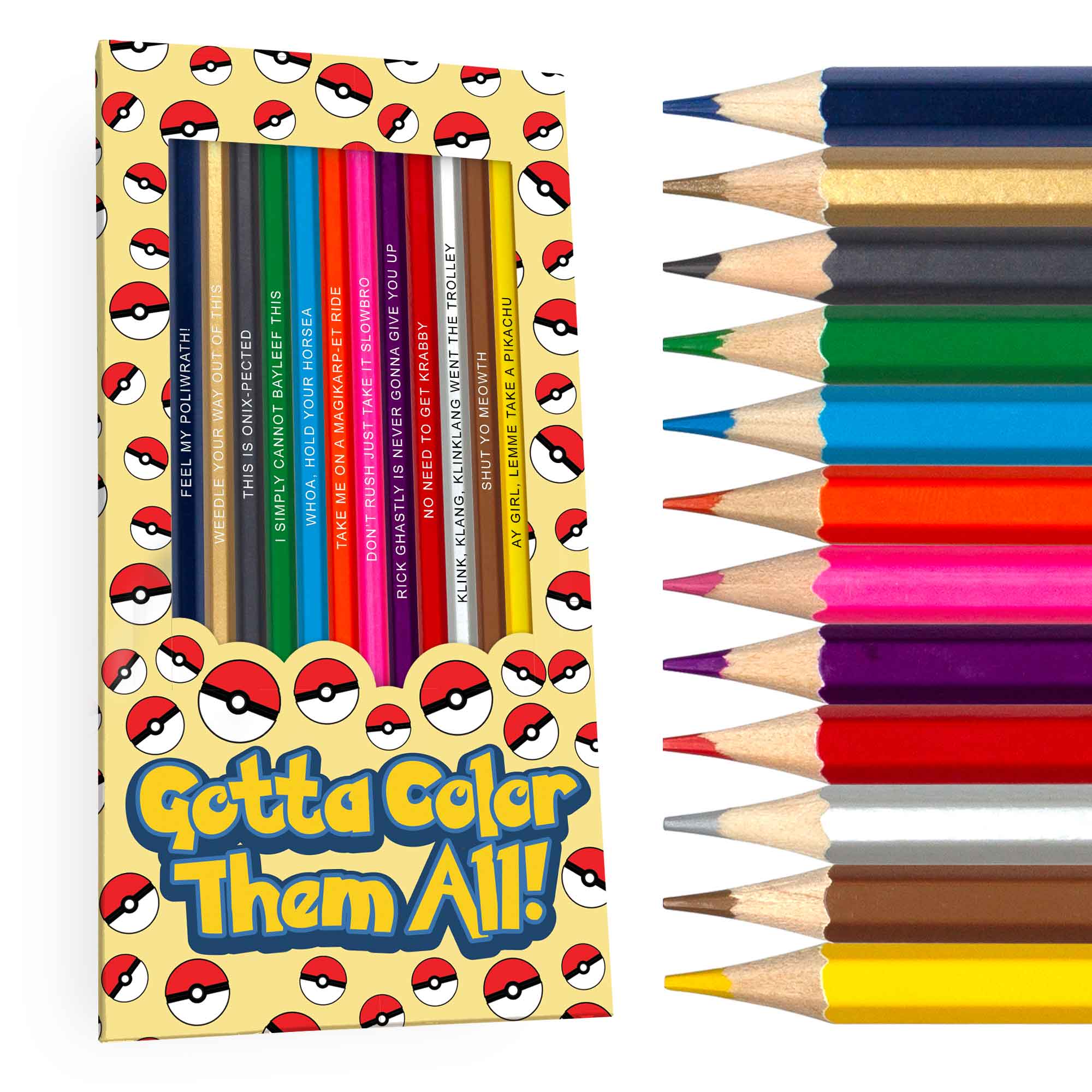 Gotta Catch Them All! Colored Pencil Set for Fans of Pokemon