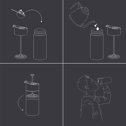 Coast Roast Portable French Press Coffee Maker – Brew Organic Coffee Anywhere