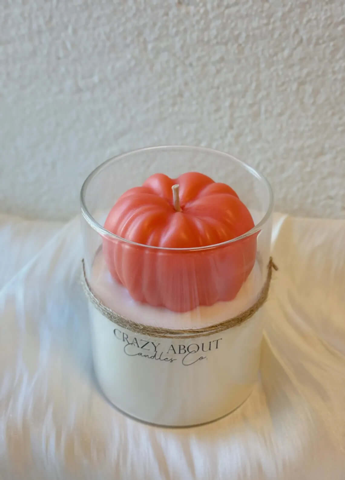 Handmade Pumpkin Candle in Glass Jar for Fall Decor and Seasonal Gifting
