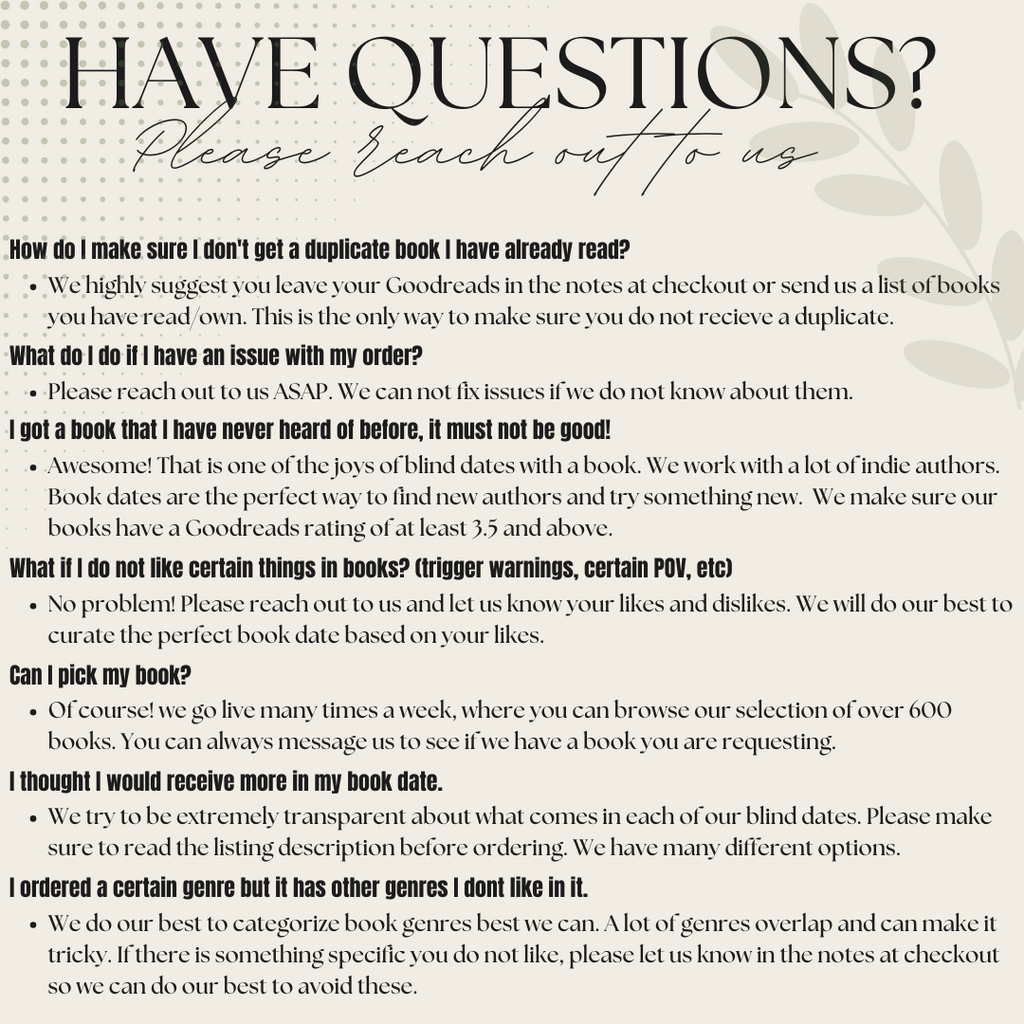 Deluxe New Blind Date with a Book