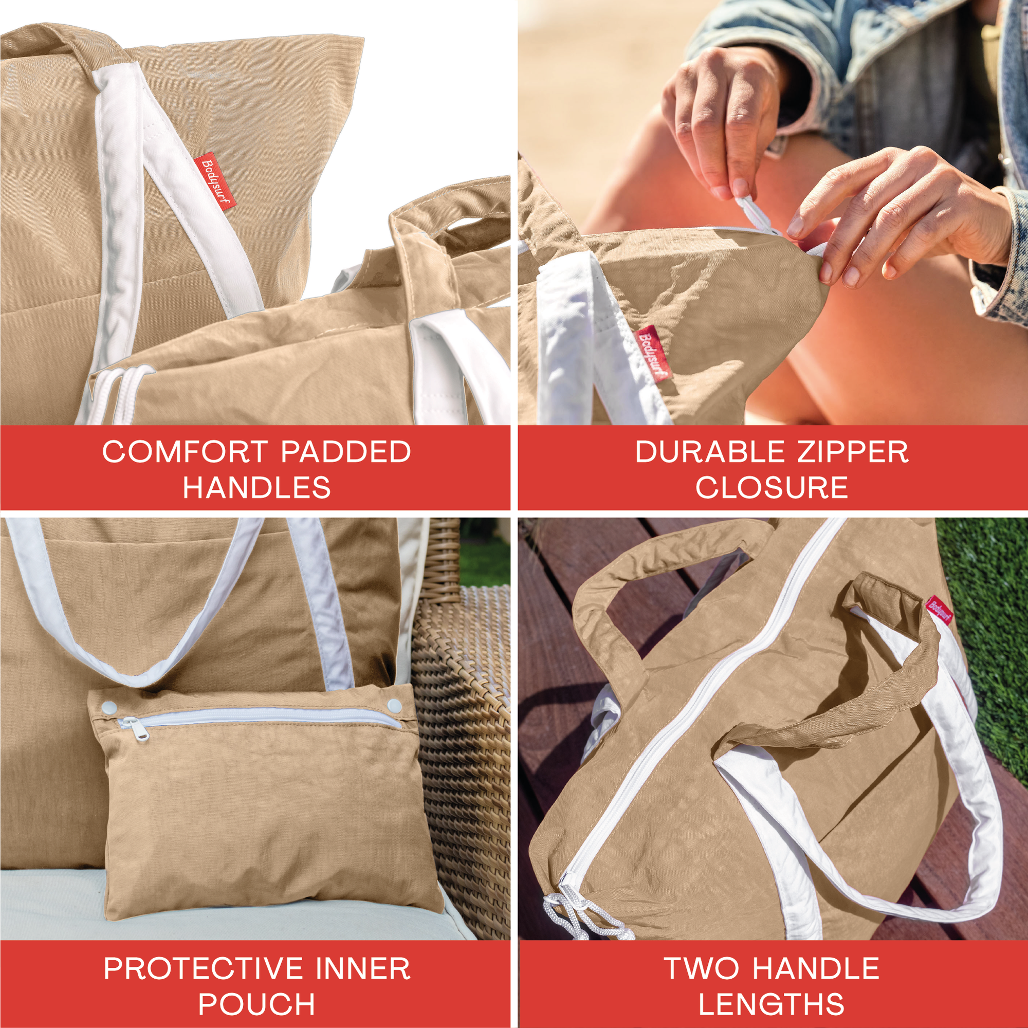 Extra Large Ripstop Nylon Waterproof Beach Bag