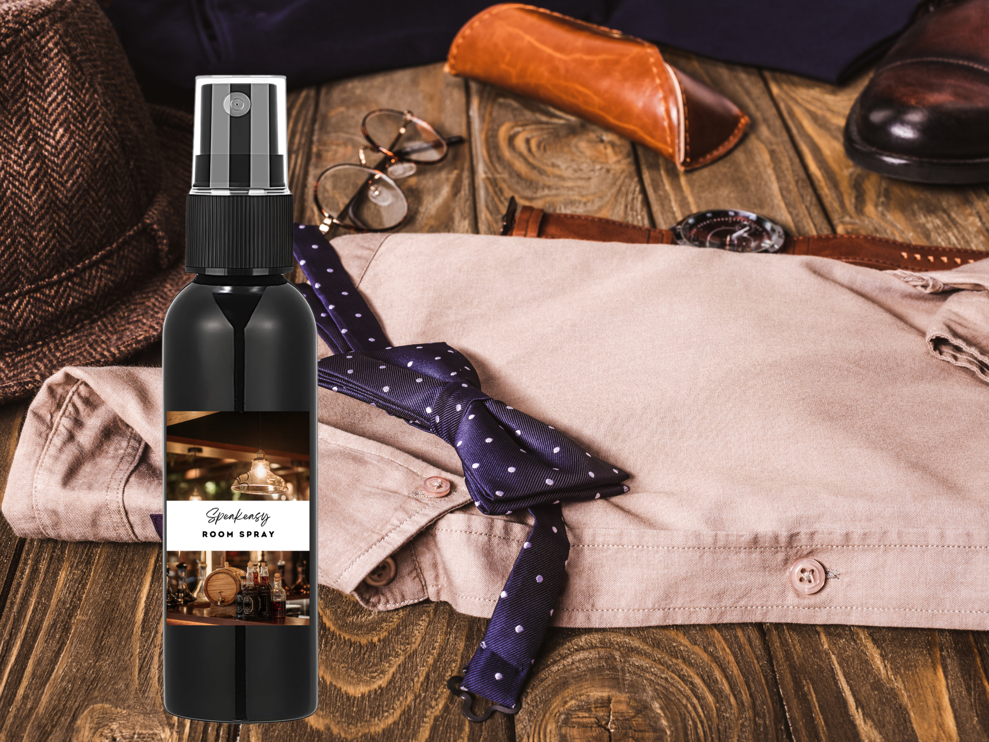 Masculine Room Spray Collection – Handcrafted Room & Linen Sprays with Bold, Sophisticated Scents Like Speakeasy, Obsidian, and Bergamot Eucalyptus