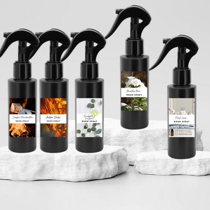 Masculine Room Spray Collection – Handcrafted Room & Linen Sprays with Bold, Sophisticated Scents Like Speakeasy, Obsidian, and Bergamot Eucalyptus