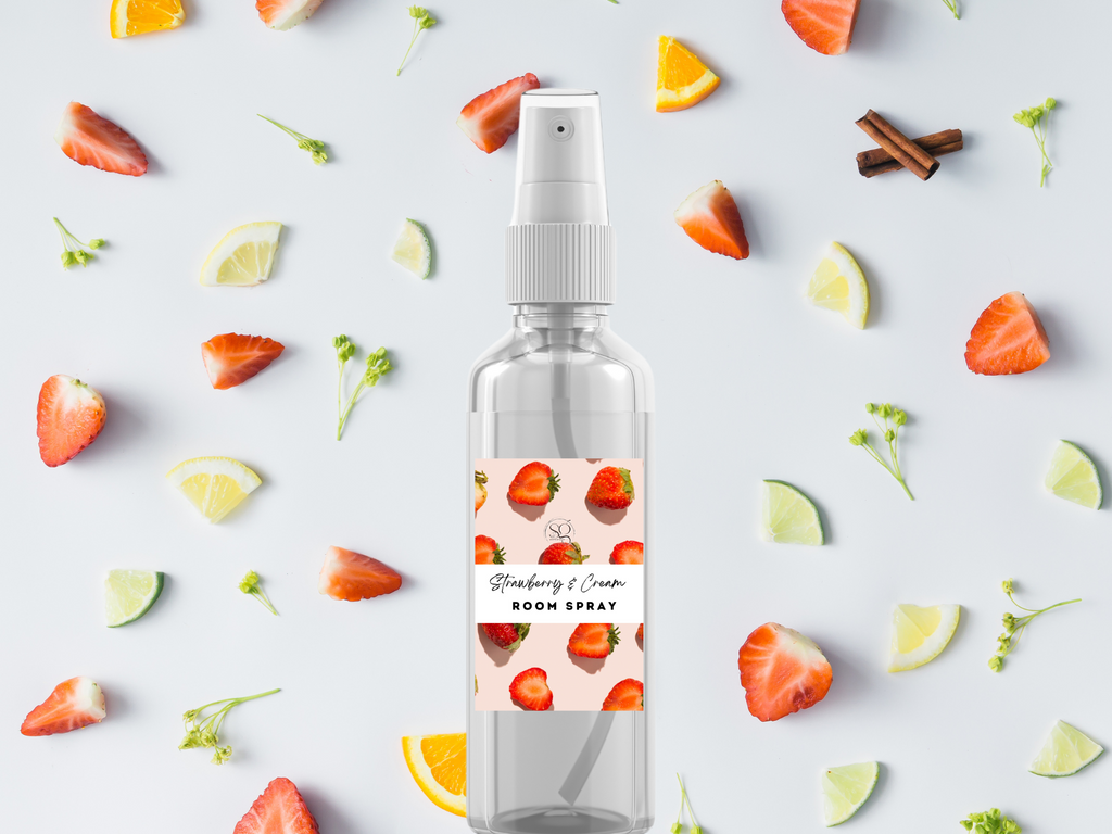 Fruity & Juicy Room Spray Collection – Handcrafted Room & Linen Sprays with Lively Scents of Strawberry, Peach, Pineapple, Black Cherry & Mango