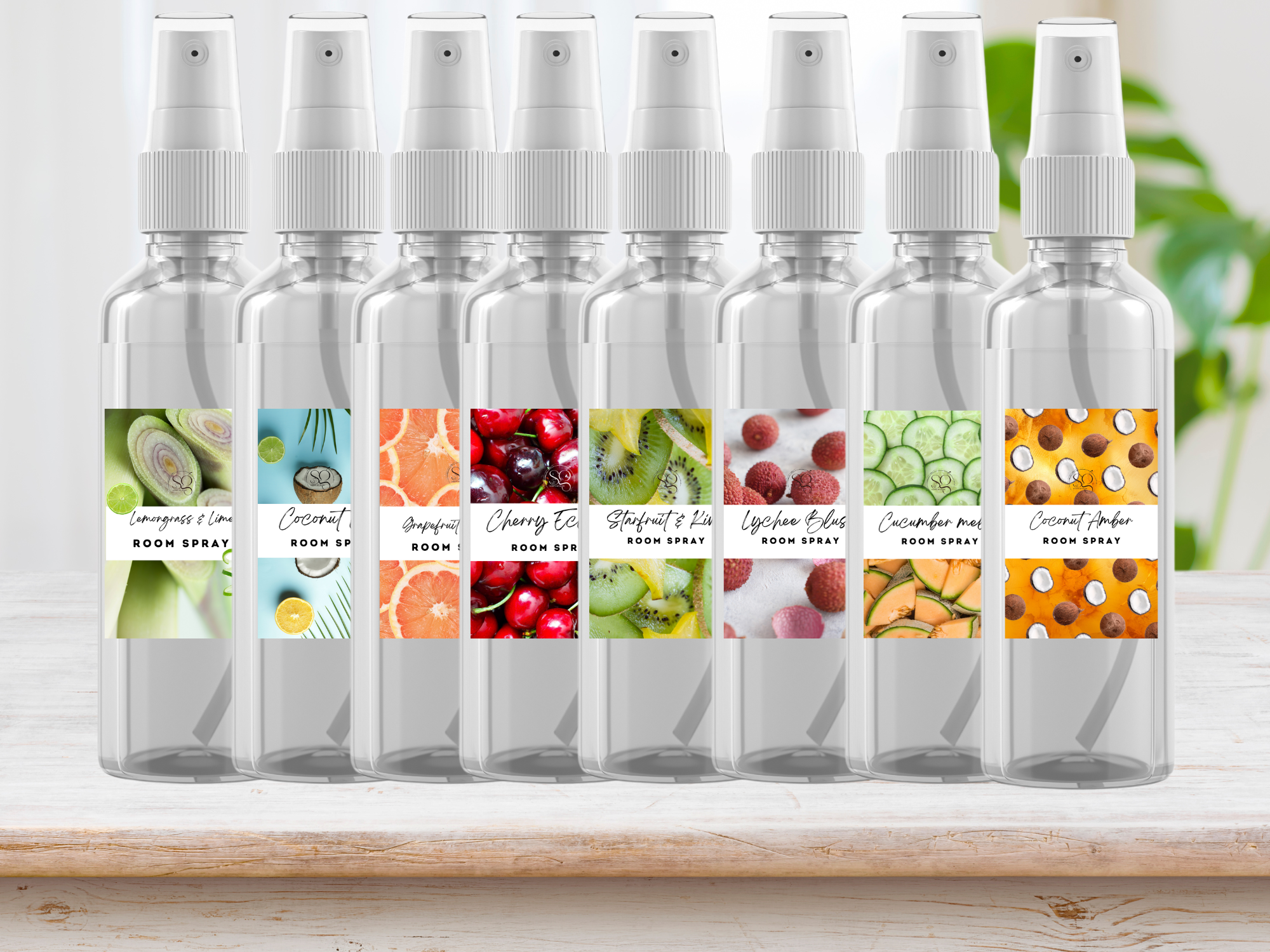 Fruity & Juicy Room Spray Collection – Handcrafted Room & Linen Sprays with Lively Scents of Strawberry, Peach, Pineapple, Black Cherry & Mango