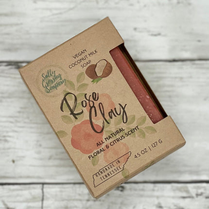 Rose Clay Soap Bar with Coconut Milk