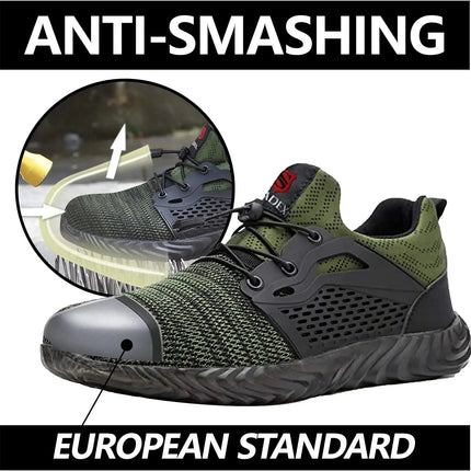 SUADEX Steel Toe Sneakers Lightweight Indestructible Work Shoes for Construction