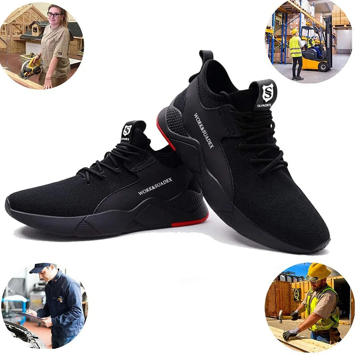 SUADEX Breathable Puncture-Proof Safety Work Shoes