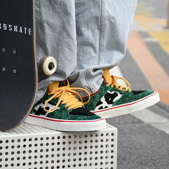 Joiints Green Mid-Top Skate Sneakers Stylish Vulcanized Casual Shoes for Teens