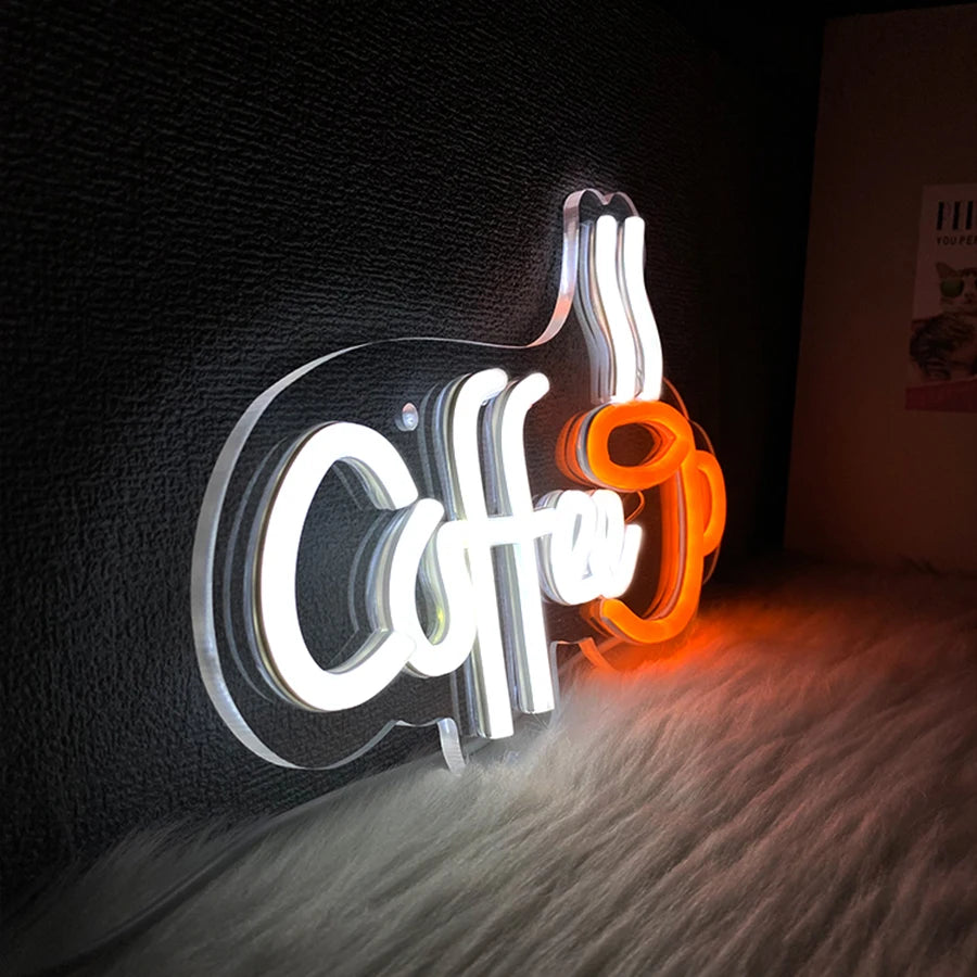 Coffee Neon Sign, Coffee Cup Led