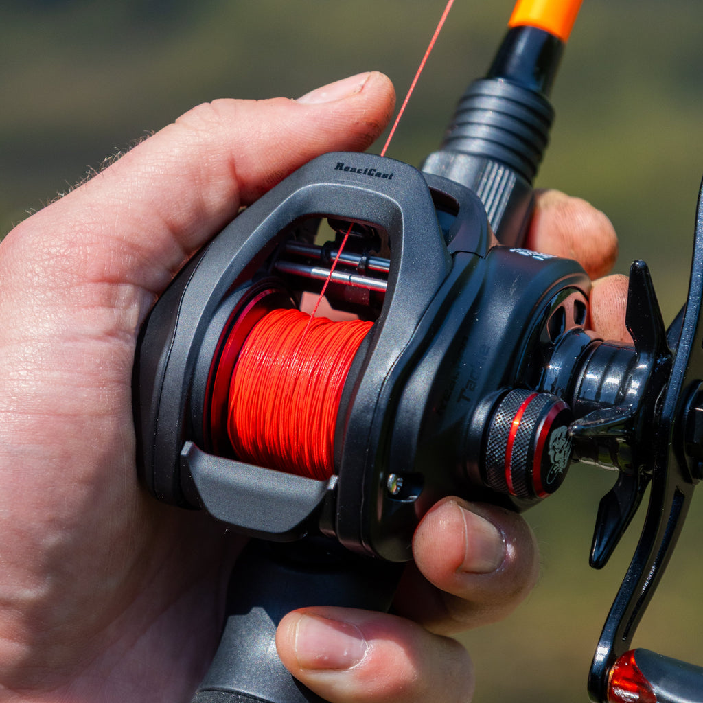 Reaction Tackle Braided Fishing Line - NO FADE Red
