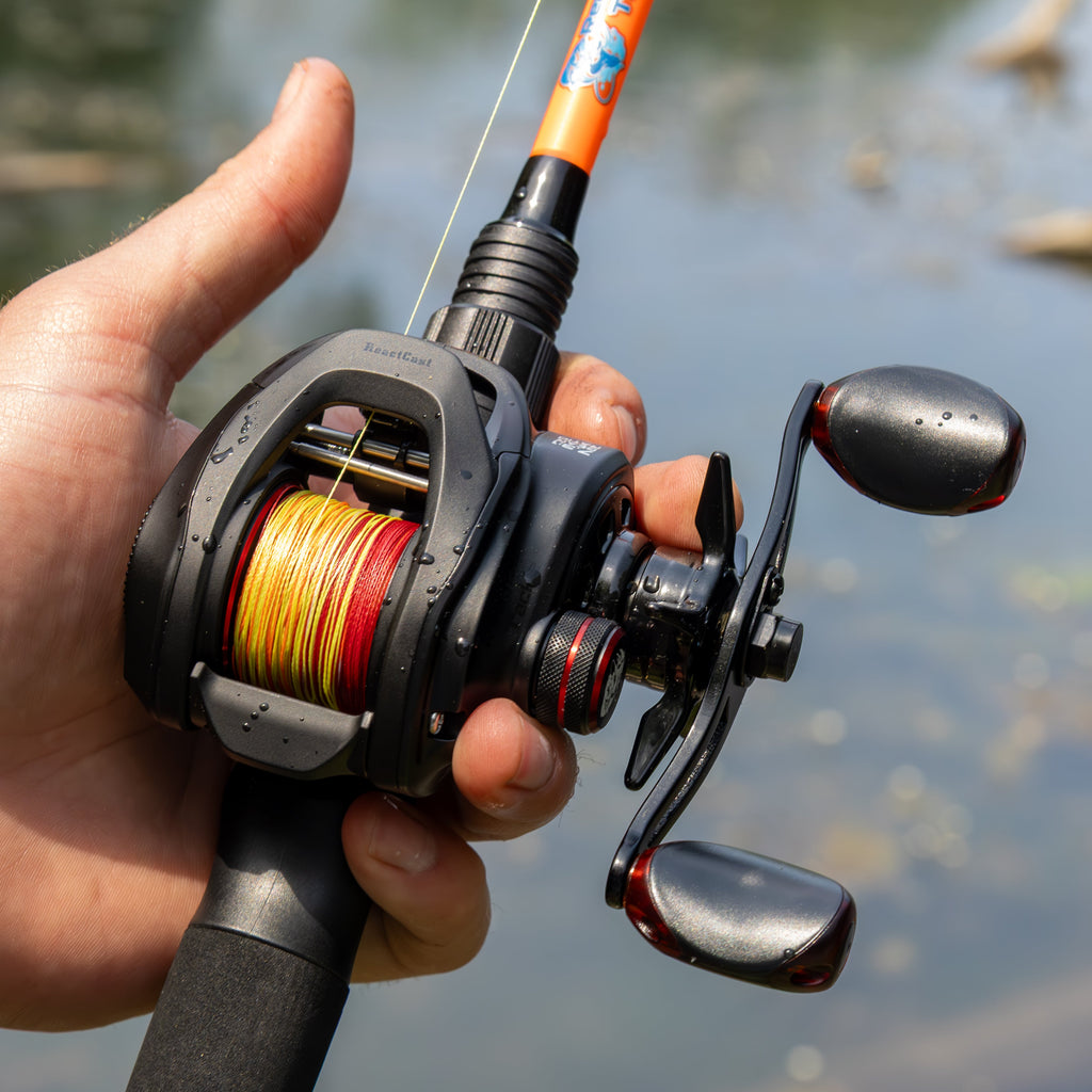 Reaction Tackle Baitcasting Fishing Reel – ReactCast Edition- High-Speed 7.3:1 Gear Ratio - NEW