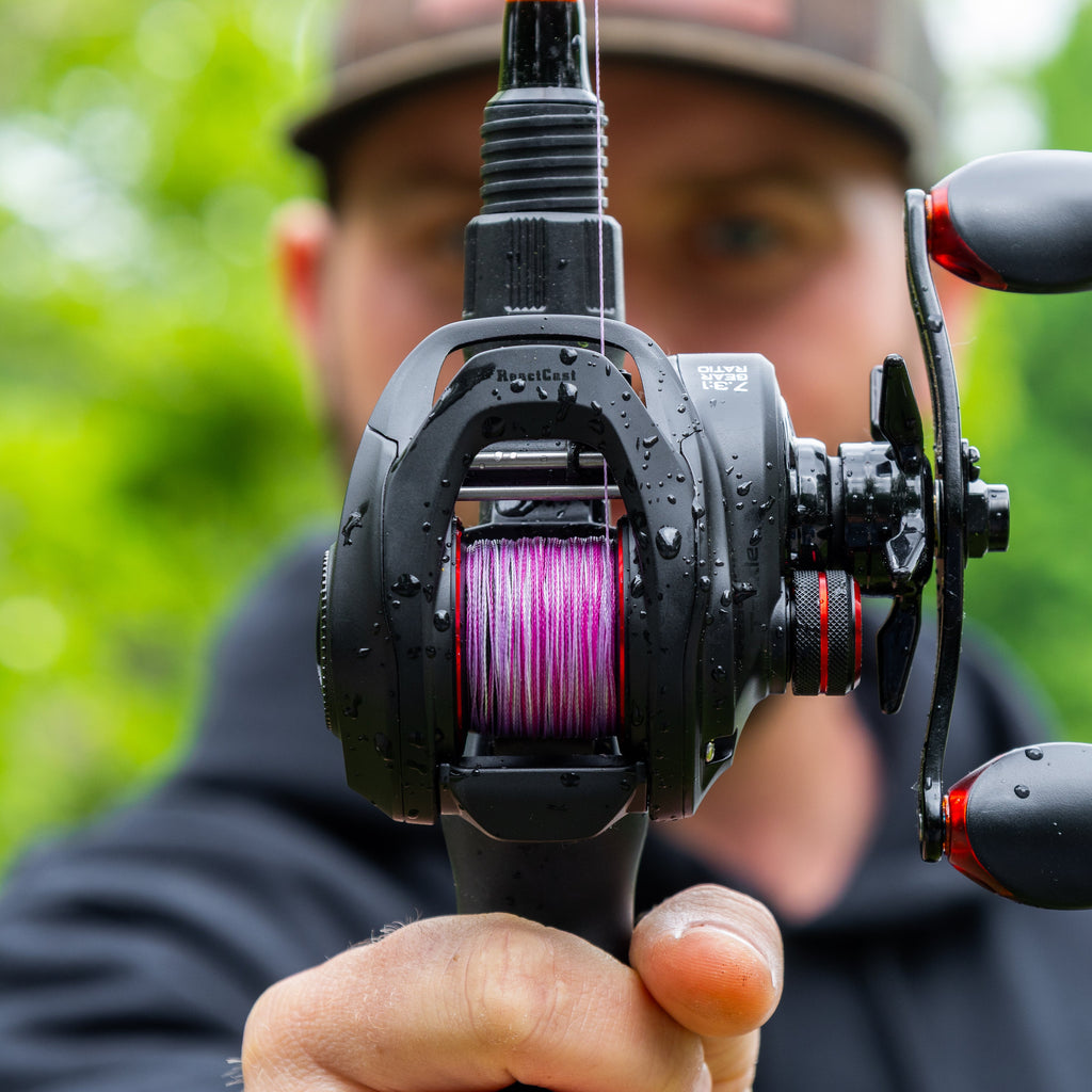 Reaction Tackle Braided Fishing Line - Pink Camo - NEW