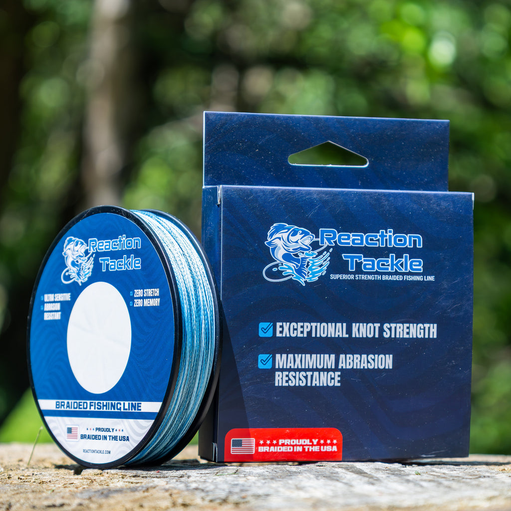Reaction Tackle BRAIDED IN THE USA Fishing Line- 4X- NEW