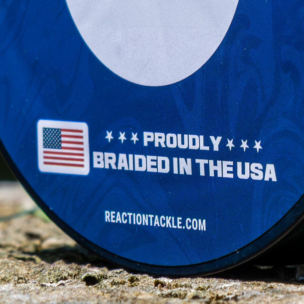 Reaction Tackle BRAIDED IN THE USA Fishing Line- 4X- NEW