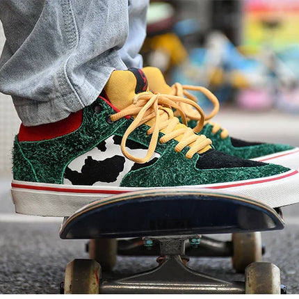 Joiints Green Mid-Top Skate Sneakers Stylish Vulcanized Casual Shoes for Teens