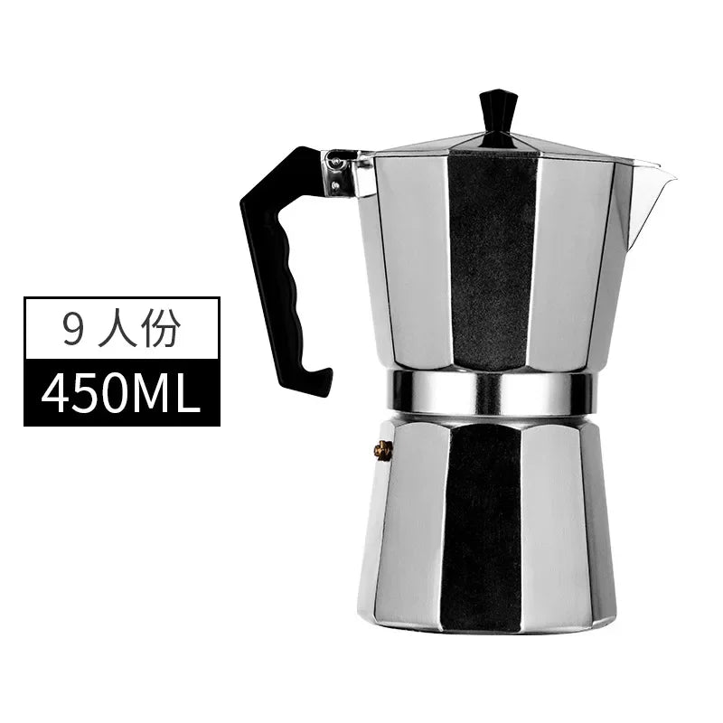 Mocha Coffee Pots Italian Aluminum Octagonal Pot Tea Maker Portable Coffee Maker