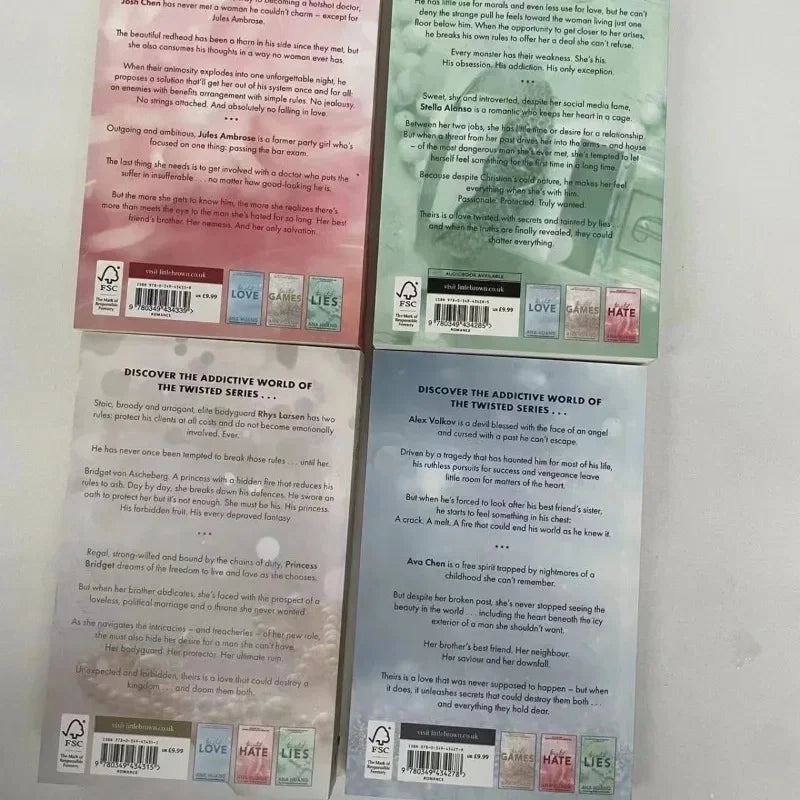 Twisted Series by Ana Huang Books Love /Games / Hate /Lies Paperback
