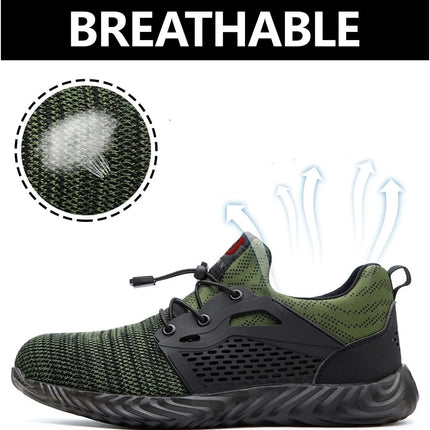 SUADEX Steel Toe Sneakers Lightweight Indestructible Work Shoes for Construction