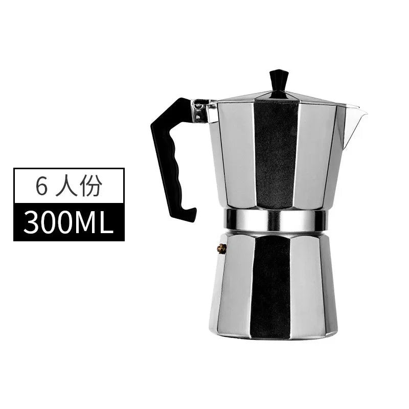 Mocha Coffee Pots Italian Aluminum Octagonal Pot Tea Maker Portable Coffee Maker
