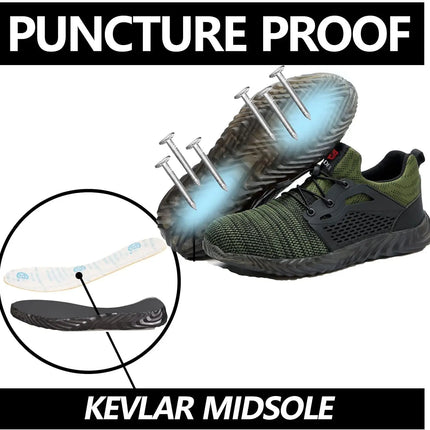 SUADEX Steel Toe Sneakers Lightweight Indestructible Work Shoes for Construction