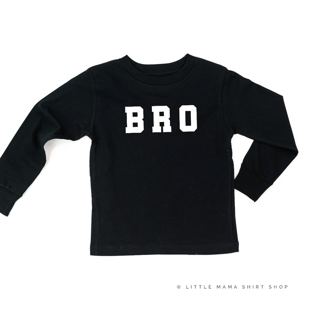 Varsity 'Bro' Sibling Tees - (Choose Your Role) - Child Long Sleeve Tee