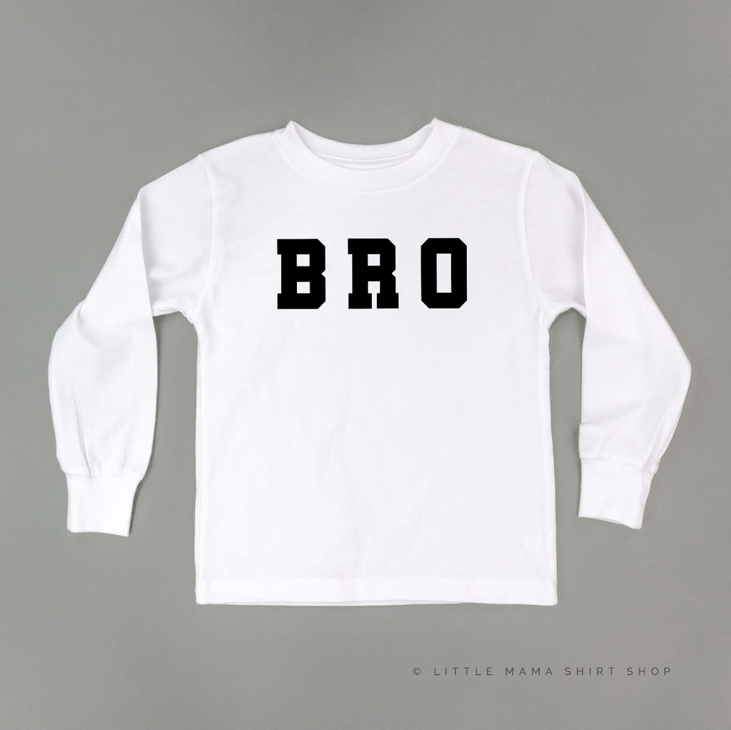Varsity 'Bro' Sibling Tees - (Choose Your Role) - Child Long Sleeve Tee