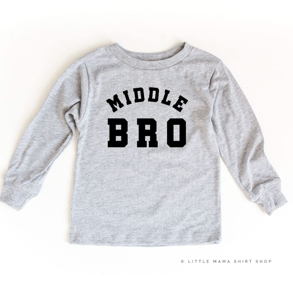 Varsity 'Bro' Sibling Tees - (Choose Your Role) - Child Long Sleeve Tee